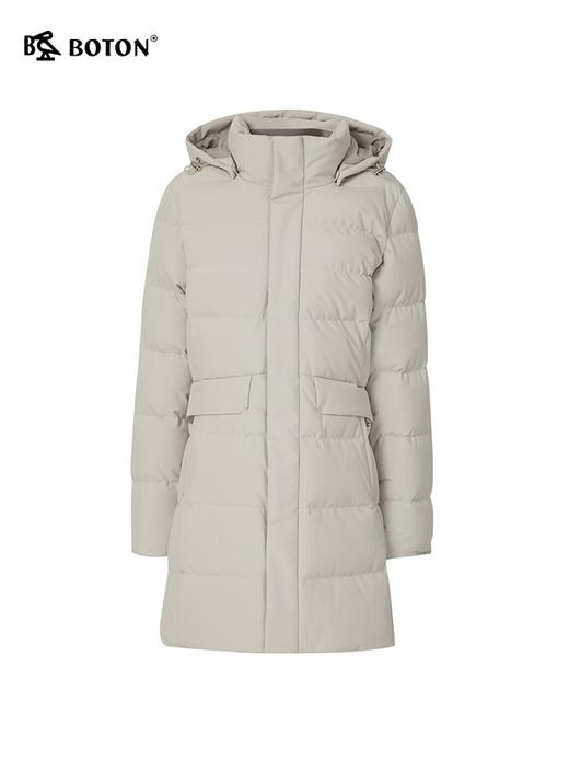 波顿女士秋冬合身保暖羽绒服显瘦 黑杏两色白鸭绒中长款LC755523 商品图5