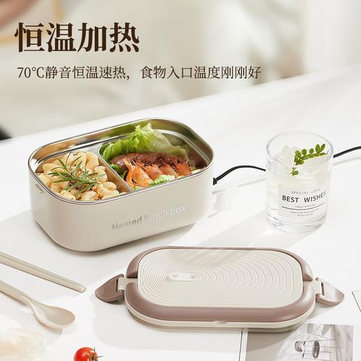 【插电即热❗️免注水电热饭盒】选用食品用好材质「守护您的饮食安全」密封性强，菜肴汁水不洒漏，便携式上班族宿舍学生，便当盒免注水加热保温饭盒L 商品图1