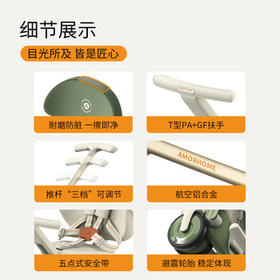 AMORHOME遛娃神器婴儿车推车可坐可躺轻便折叠溜娃儿童宝宝午夜蓝promax
