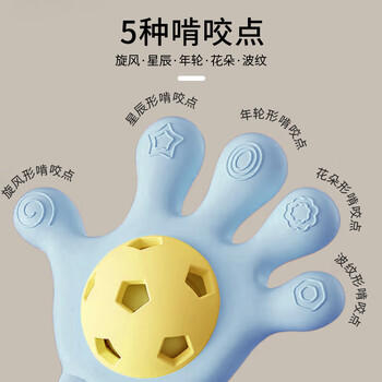 小魔婴儿玩具手摇铃牙胶0-6个月新生儿抓握训练玩具可啃咬 商品图5