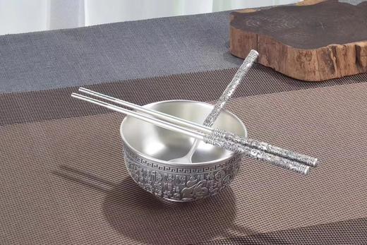 【银价实时更新，下单前需先咨询当日价格】【大师银碗银筷】非遗传承大师 监制（定制产品，一旦开始制作，请恕不退款，下单后15天左右发出） 商品图1