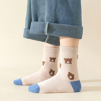 猫人儿童袜子男童【棉柔舒适+不易起球】防臭袜男宝宝休闲中筒袜 商品图3