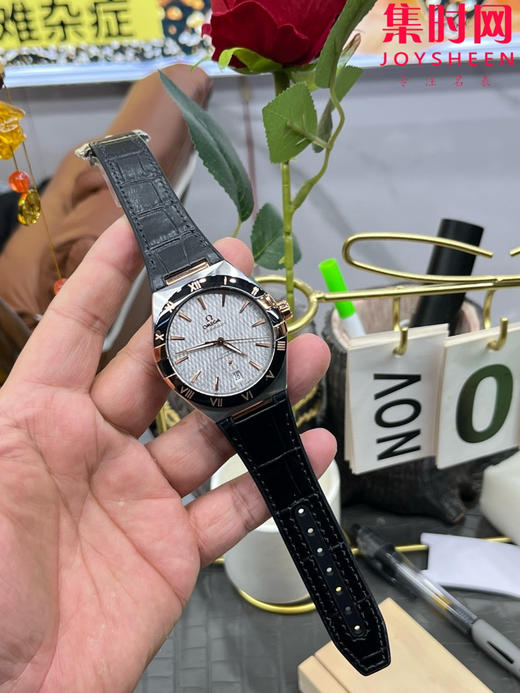 欧米茄 VS第五代星座系列 曼哈顿星座 玫金绸缎灰面 男士腕表 丹东8900一体机 商品图8