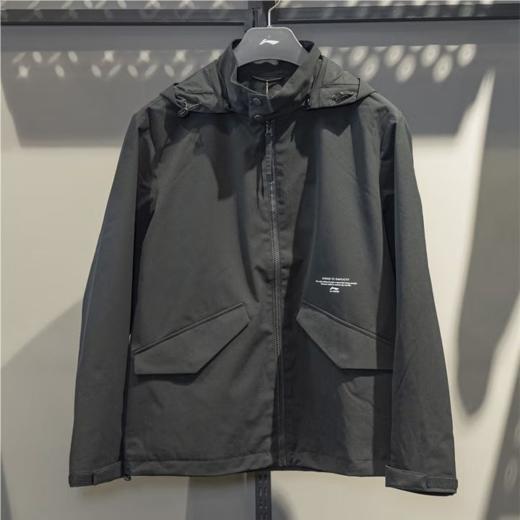 李宁男子2025春秋休闲连帽夹克外套AJDV027-1 商品图1