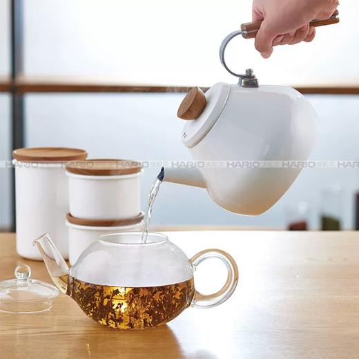 【HARIO】日式搪瓷制烧水壶茶壶家用煮水壶功夫茶具明火BTK 商品图2