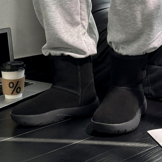【35-40码】女士秋冬新款复古纯色加绒高筒靴居家外穿舒适保暖女款棉鞋【9737】 商品图2