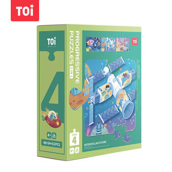 TOI进阶早教拼图儿童玩具3-6岁纸质男女孩儿童生日礼物4阶星际未来 商品图1