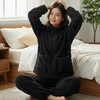 秋冬季睡衣女士珊瑚绒加绒加厚保暖法兰绒拉链立领家居服两件套 商品缩略图3