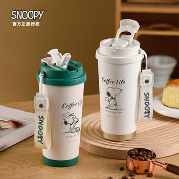 史努比保温杯咖啡杯316不锈钢儿童男女高颜值便携车载办公学生杯子礼物 商品图2