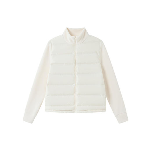 轻羽系列~摇粒绒羽绒外套女秋冬纯色匈牙利90鸭绒 拼接保暖开衫高级感百搭潮流外套短款 商品图4