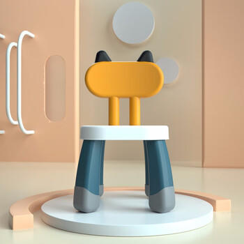 费乐（FEELO）儿童玩具积木桌猫耳朵椅子生日礼物男女孩椅子单只3604 商品图2