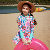 ASK JUNIOR【含泳帽】女童泳衣夏季儿童满印长袖连体式泳裙 花色 120 商品缩略图1