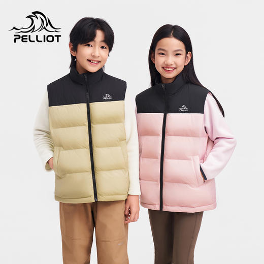 伯希和户外新款儿童羽绒马甲2025女童男童轻薄保暖羽绒服鹅绒外套 商品图0