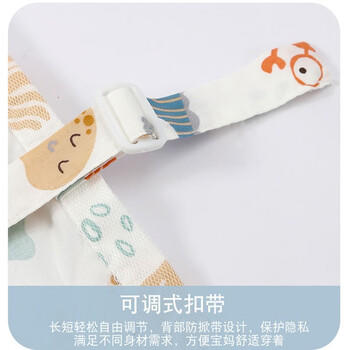 小野七天 多功能外出喂奶巾遮挡哺乳巾透气防走光罩衣【软胶圈可视窗】 商品图3