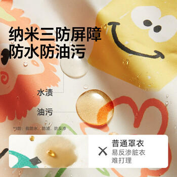 皇宠儿童罩衣吃饭防水防脏婴儿辅食围兜反穿衣 格格小屋 商品图1