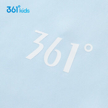 361°【2件装】儿童短袖夏男女童速干透气弹力短T 蓝/白160 商品图3