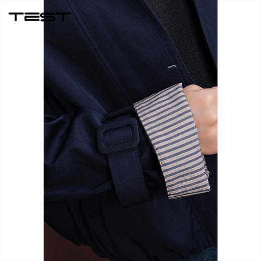 冬上新简约百搭藏青色撞色翻领工装风夹克2254088 商品图4