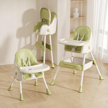 贝易宝贝儿童餐椅1-3岁宝宝餐椅6个月多功能婴儿餐椅便携可折叠吃饭座椅 商品图3