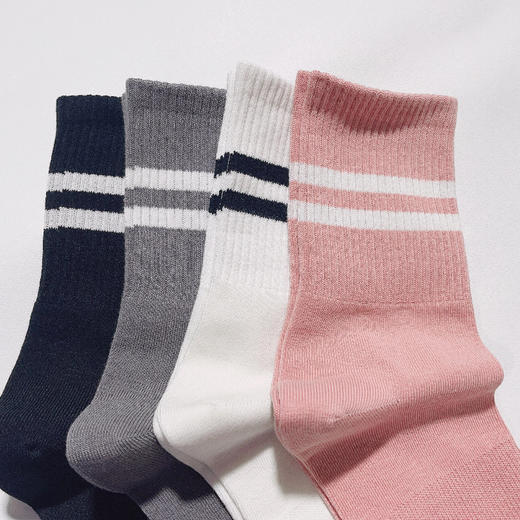 【任选2件立减20元】袜尖尖 四季款女士轻运动长袜 4双装 含棉量高穿着舒适；7A抗jun，莱卡氨纶弹性纤维，贴脚舒适 商品图7