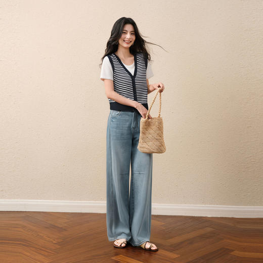 【商场同款】诗凡黎小弯刀百搭牛仔裤25秋新款显瘦长裤3G8251781 商品图1