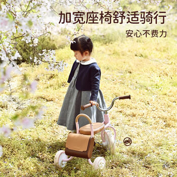 kidpop儿童三轮车脚踏车1-4岁童车复古轻便宝宝三轮自行车周岁礼物绿色 商品图0