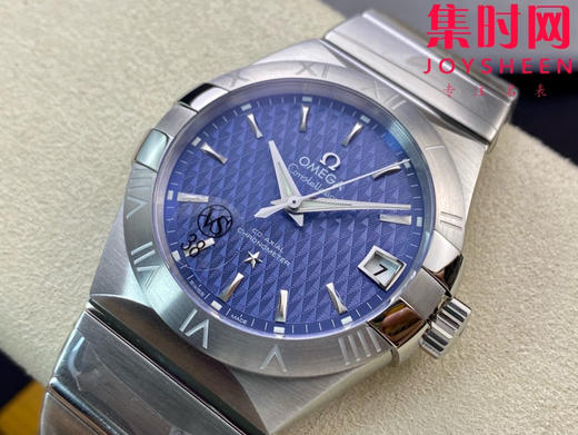 欧米茄 VS第四代星座系列 格子面蓝盘 男士腕表 丹东8500一体机 表径38mm 商品图2