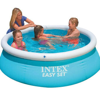 INTEX碟形婴幼儿充气游泳池 户外儿童玩具水池大家庭加厚泳池 28101 商品图3