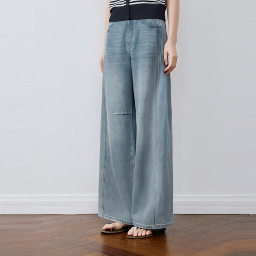 【商场同款】诗凡黎小弯刀百搭牛仔裤25秋新款显瘦长裤3G8251781 商品图2