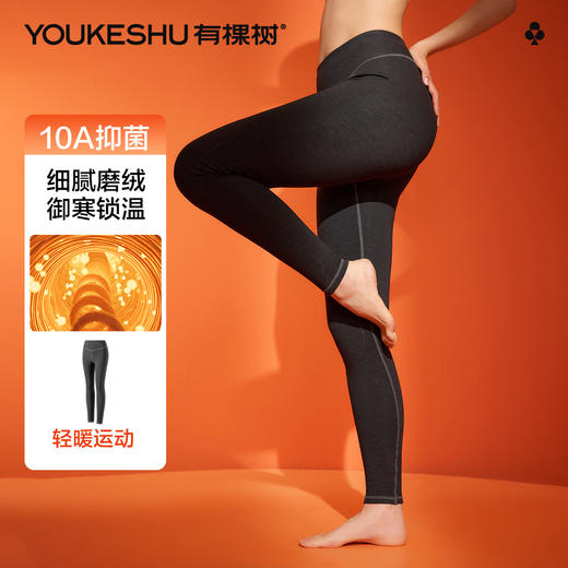 【10A抑菌】【M-2XL】【有棵树】女士磨绒秋裤保暖裤 商品图3