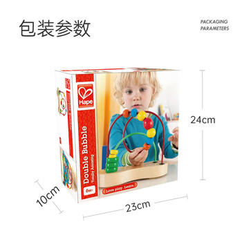 Hape(德国)婴幼儿童串珠绕珠玩具木质早教教具泡泡乐生日礼物E1801 商品图4