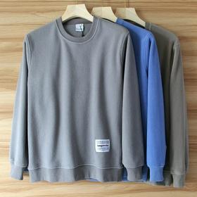 双刷双摇粒绒！一件过冬！秋冬男士加厚保暖休闲百搭圆领套头卫衣