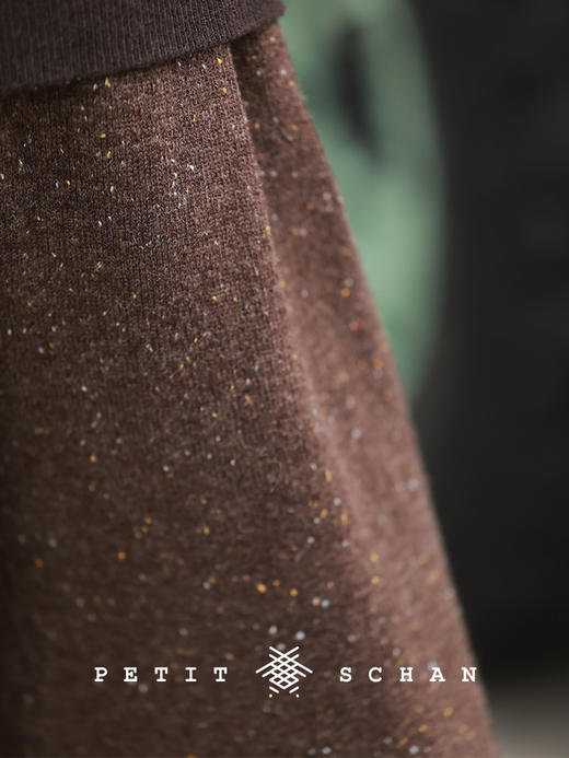 PETIT SCHAN小闪 CLO#934 Peacefully 安然 绵羊毛彩点纱针织直筒阔腿裤 商品图4