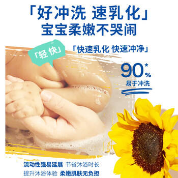 妙思乐婴幼儿洗沐二合一思恬雅沐浴油500ml敏感肌适用舒缓干痒红 商品图4