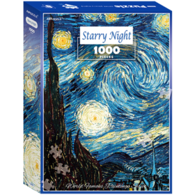 古部1000片成人拼图星空星夜成年玩具家居装饰白卡拼图生日礼物礼品