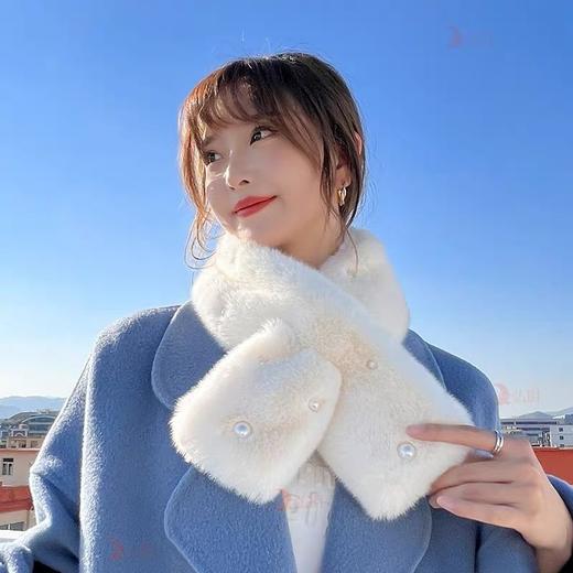 冬季氛围感神器🧣【HOPENONO小香风珍珠围脖】百搭不挑人！好软糯，好飒好有范儿！5个颜色🉑选 商品图2