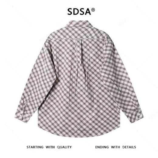 26746SDSA秋冬新款痞帅男装简约暴打撞色格纹翻领长袖衬衫休闲风百搭 商品图5