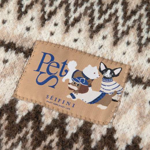 【严选】诗凡黎绵羊毛费尔岛提花围巾2025冬新款韩系加厚保暖披肩百搭围脖7G93BW0091 商品图3