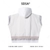 SDSA秋冬新款痞帅男装嘻哈高街拼接假两件抽绳连帽马甲百搭时尚 商品缩略图4