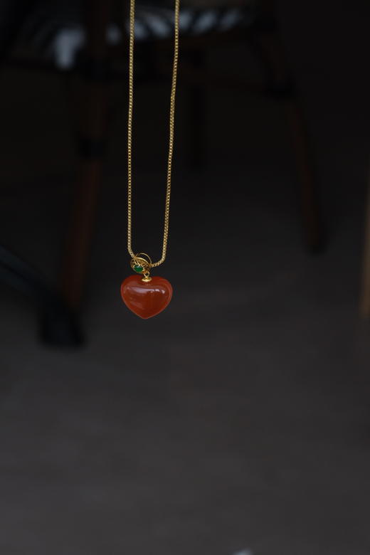 【南红一心一意吊坠】小巧精致，单带叠戴都很好看 f016 商品图3