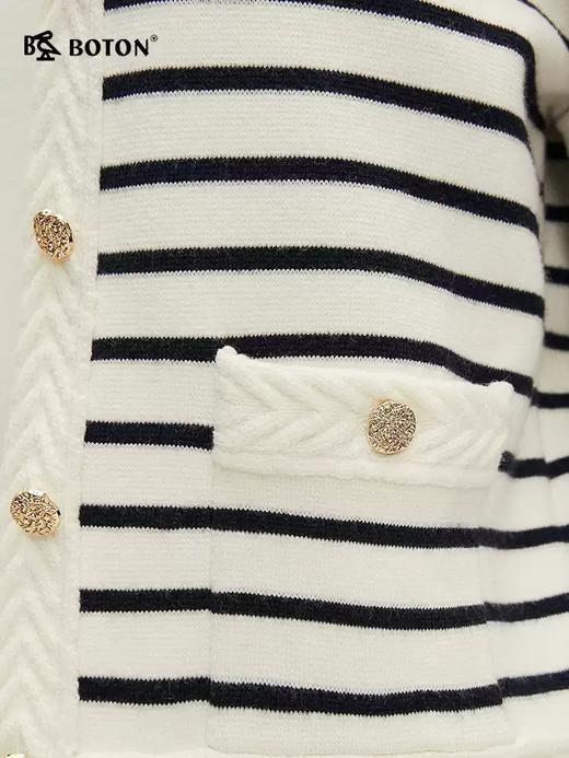 [绵羊毛]波顿女士秋冬毛织开衫随性洒脱合身美式款LU110324 商品图3