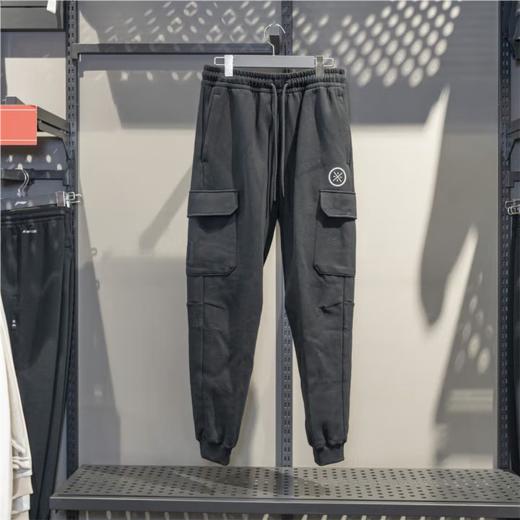 李宁男子2025春季束脚宽松卫裤运动裤AKLV021-4 商品图1