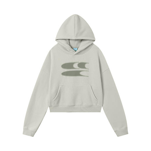 CryingCenter 加绒连帽短logo卫衣 460g  男女同款哭喊中心 商品图5
