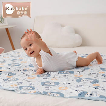 喜亲宝幼儿园被套夏凉被儿童被罩婴儿豆豆毯恒温毯【150*120cm】小熊款 商品图2