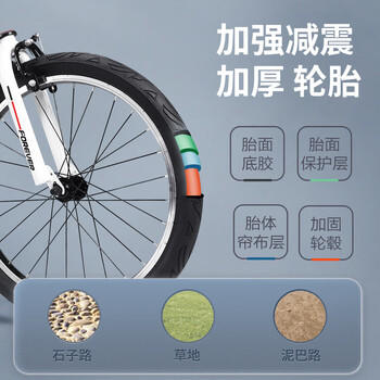 永久（FOREVER）儿童自行车中大童学生车小孩单车脚踏童车青少年山地车20寸蓝色 商品图2