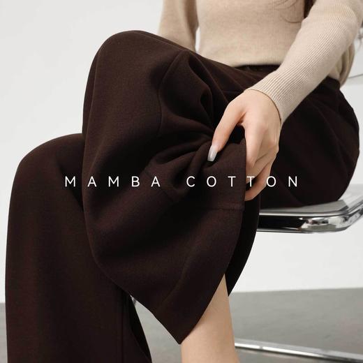 美拉德羊绒裤女秋冬高腰显瘦直筒裤可可棕高个子西装休闲阔腿裤女 商品图0