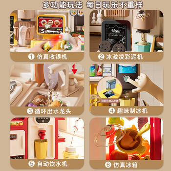 奥智嘉儿童玩具女孩过家家迷你厨房仿真套装模拟做饭宝宝3-6岁生日礼物 商品图5