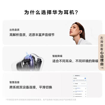 华为（HUAWEI）FreeBuds 6i 真无线降噪蓝牙耳机 旗舰级降噪深度 音乐游戏 安卓/苹果手机通用 流光紫 /数码 /影音娱乐 /蓝牙/无线耳机 商品图0
