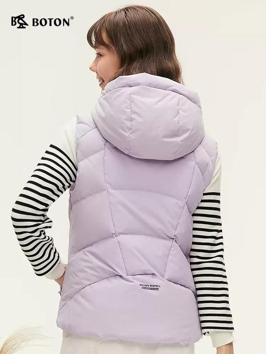 (石墨烯)波顿女士秋冬修身不臃肿白鸭绒立领羽绒马甲LC758324 商品图4