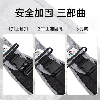 芬也抱娃神器解放双手背带婴儿外出前抱式宝宝背带儿童外出神器 灰色 商品图2