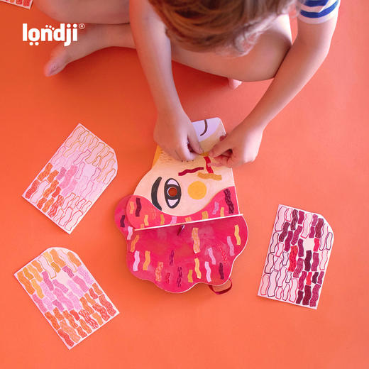 londji 狮子 创意面具 适合4岁+ 手工贴纸 派对装扮 西班牙品牌-AC023U 商品图2